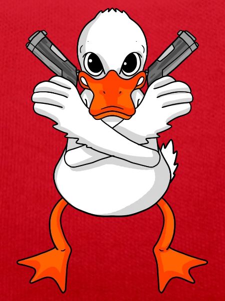 Ente mit Pistole