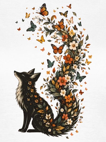 Blütenfuchs mit Schmetterlingsschweif