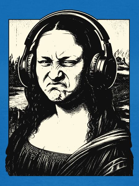 Mona Lisa Kopfhörer Parodie