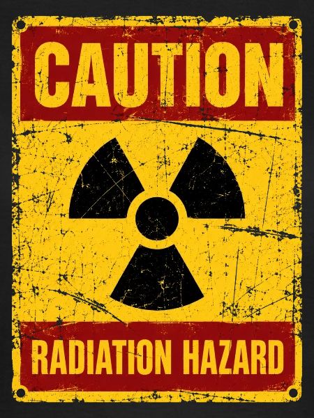 Strahlenwarnschild Radioaktiv - Nuklear - Caution