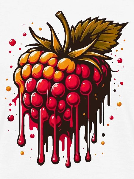 Two-tone dripping raspberry