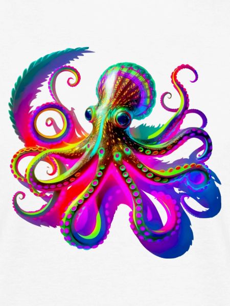 Psychedelic Neon Octopus