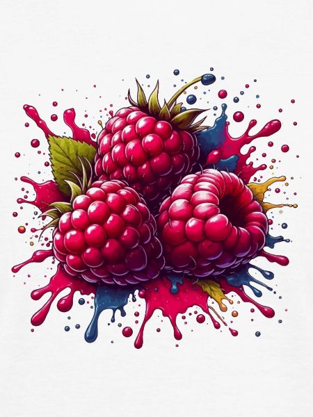 Raspberries Paint Explosion