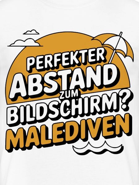 Perfekter Abstand Bildschirm Malediven