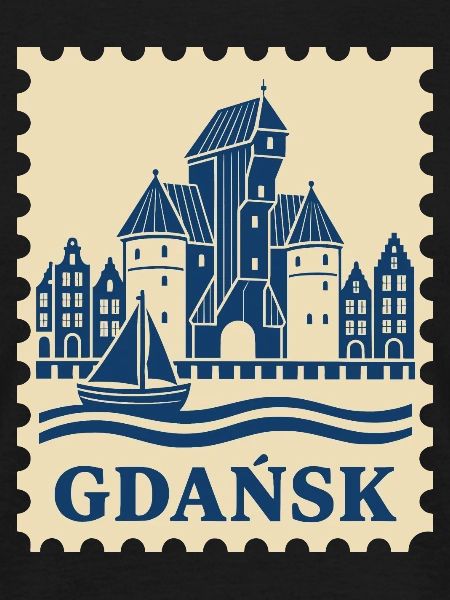 Gdansk Retro-Briefmarke