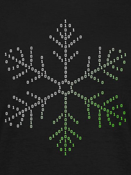 Binärcode Schneeflocke Programmierer Informatik