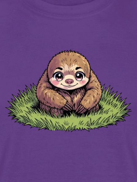 Fluffiger Faultier im Gras