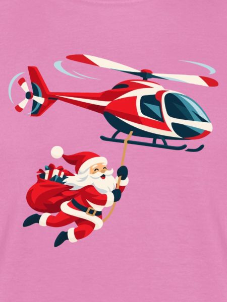 Weihnachtsmann am Hubschrauber 