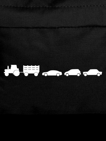 Tractor with trailer and cars
