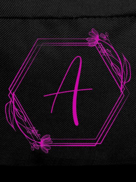 A Monogramm Hexagon Blüten