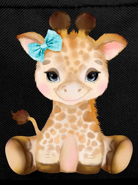 Süße Giraffenfigur mit blauer Schleife