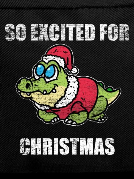 Festlicher Alligator Weihnachtsmann