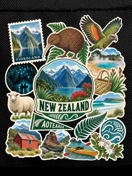 Neuseeland Reisesticker