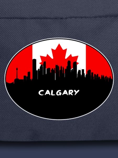 Calgary Kanada-Flaggen-Skyline-Schattenbild-Reise