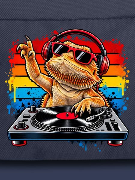 Bearded Dragon DJ Rainbow Vibes