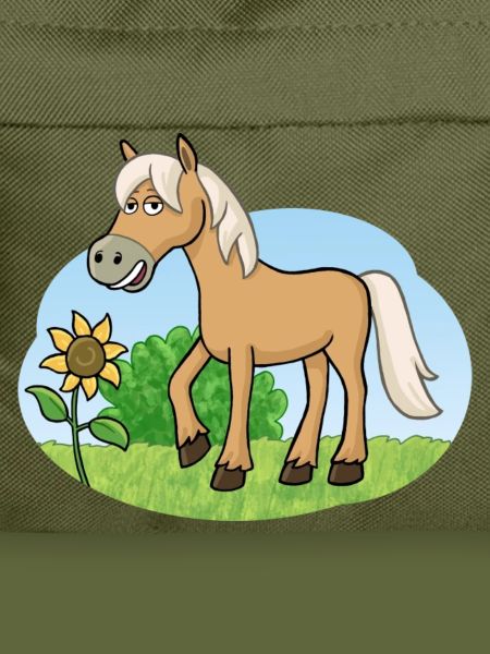 Lustiges Pferd auf Wiese