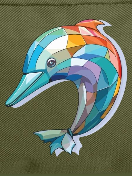 Delphin Bunte Aquarell-Tierillustration