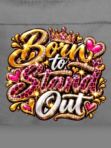 Born to Stand Out Glitzer-Statement
