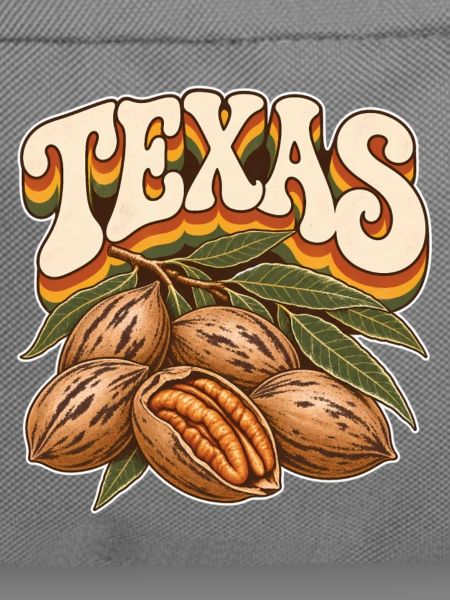 Texas Pekannuss Retro Typografie