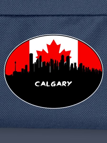 Calgary Kanada-Flaggen-Skyline-Schattenbild-Reise