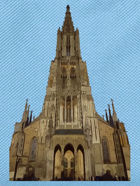 Ulmer Münster gemalt