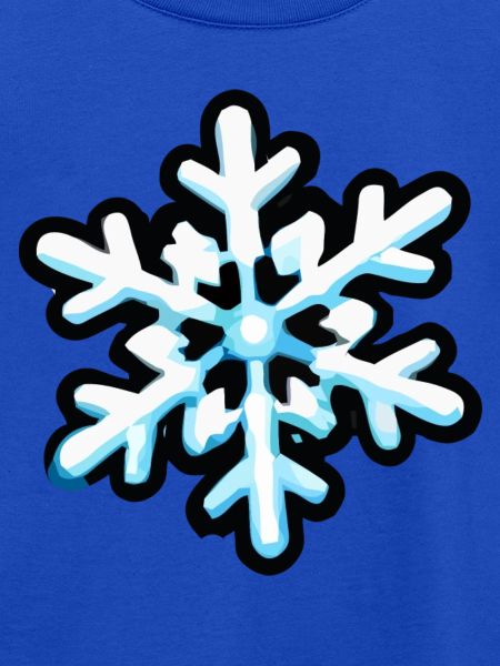 Klarblaue Schneeflocke Farbexplosion