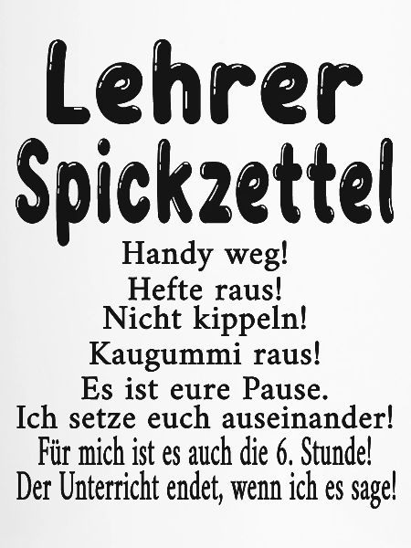 Lehrer Spickzettel