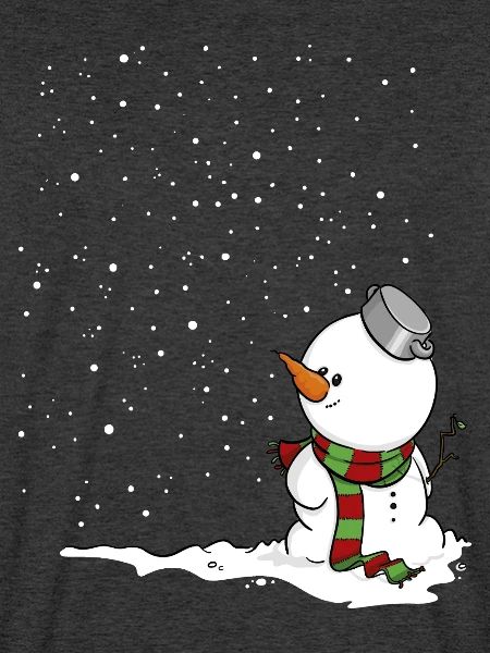 Schneemann im Schnee.