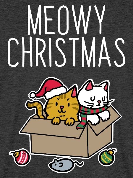 Verschmuste Weihnachtskatze Geschenk