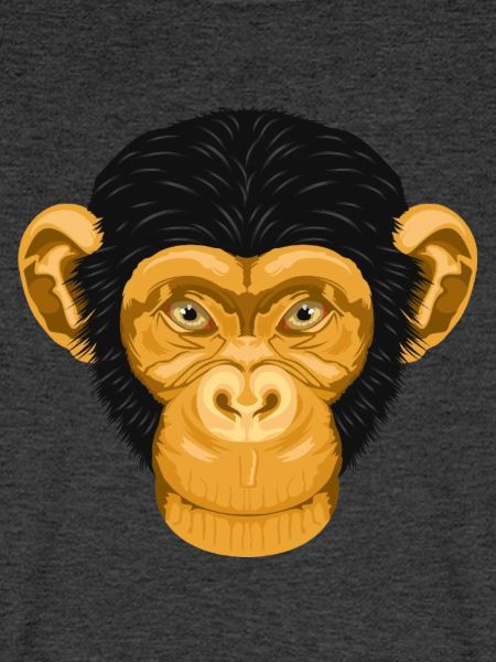 Affe Schimpanse - Goldener Tierkopf ohne Text