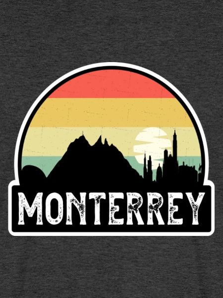 Monterrey Mexiko Flagge Skyline Reisesouvenir