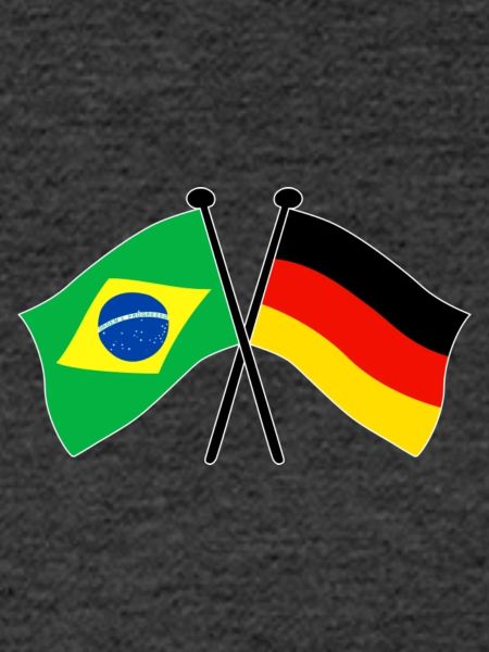 Brazil Germany Flag Crossed