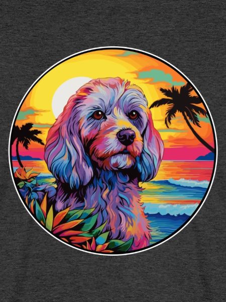 Cockapoo Hunderasse Buntes Karikatur Aquarell