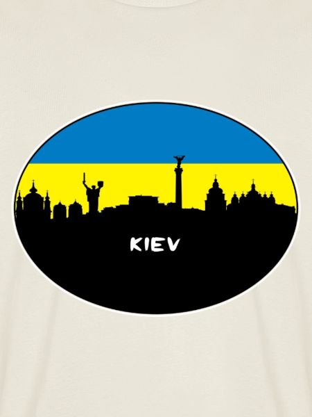Kiew-Ukraine-Flaggen-Skyline-Schattenbild-Reise
