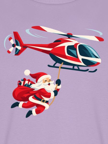 Weihnachtsmann am Hubschrauber 