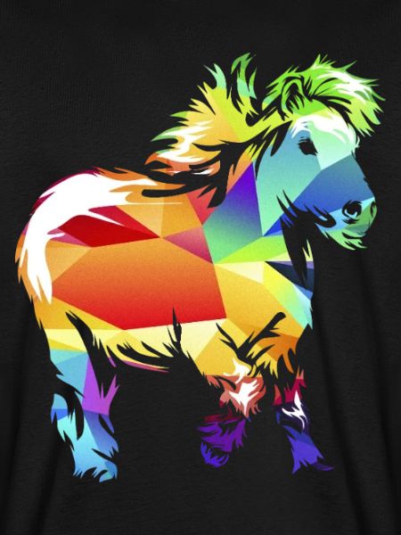 Zotteliges Shetlandpony Pferdemädchen