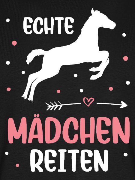 Echte Mädchen Reiten Pferde Mädchen