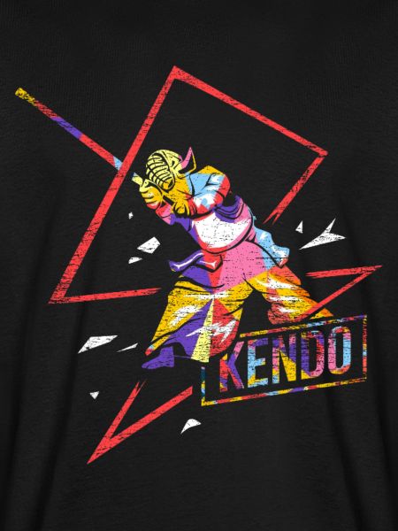 Disziplinierter Kendo Schwertkämpfer