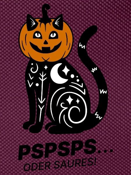 Pspsps oder Saures – Schwarze Katze Halloween