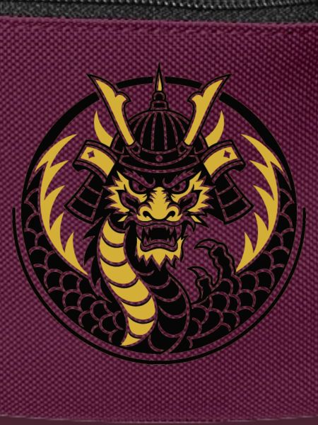 Goldenes Samurai-Drachenemblem