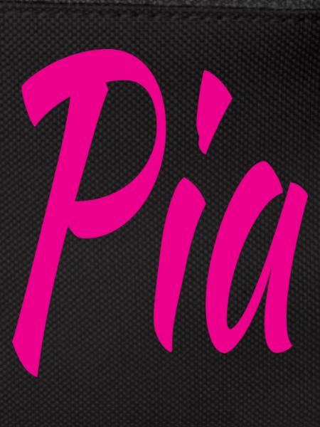 Pia Neon Script auf Schwarz