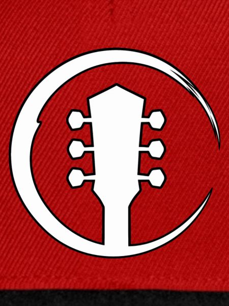 Gitarrenkopf im Pinselkreis