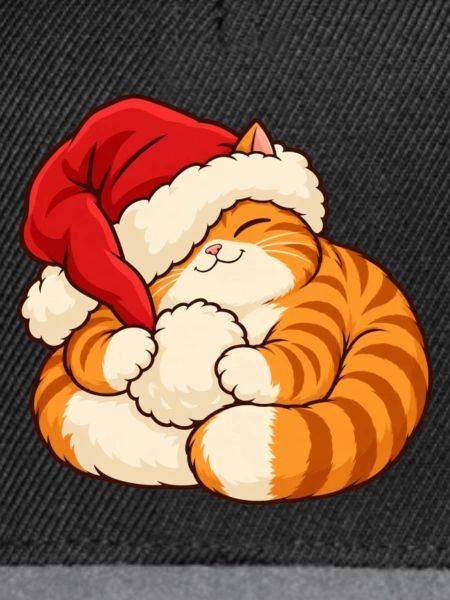 Weihnachten - Schlafendes Weihnachtskätzchen