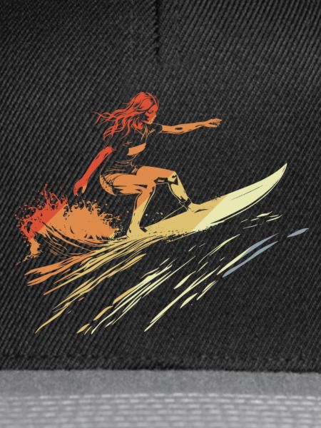 Retro Surfer Frau