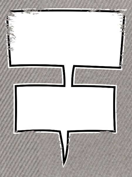 Doppel-Sprechblasen Comic-Style used look