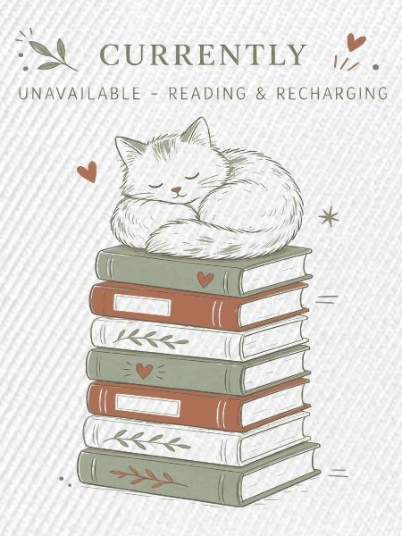 Katzenkuschel über Bücherstapel