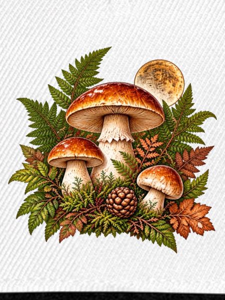 Waldpilze im Herbstlaub
