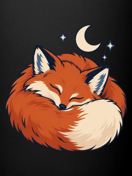 Schlafender Fuchs Sternennacht
