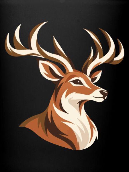 Majestätischer Hirsch mit großem Geweih 