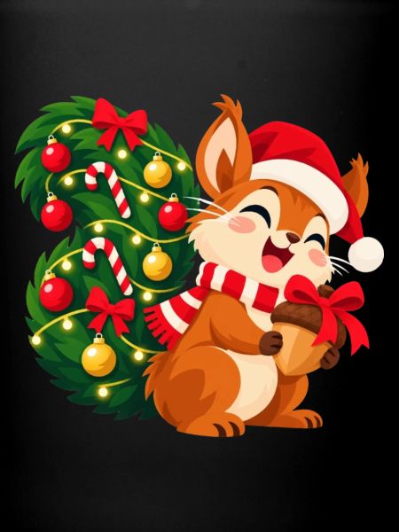 Weihnachtliches Eichhörnchen 